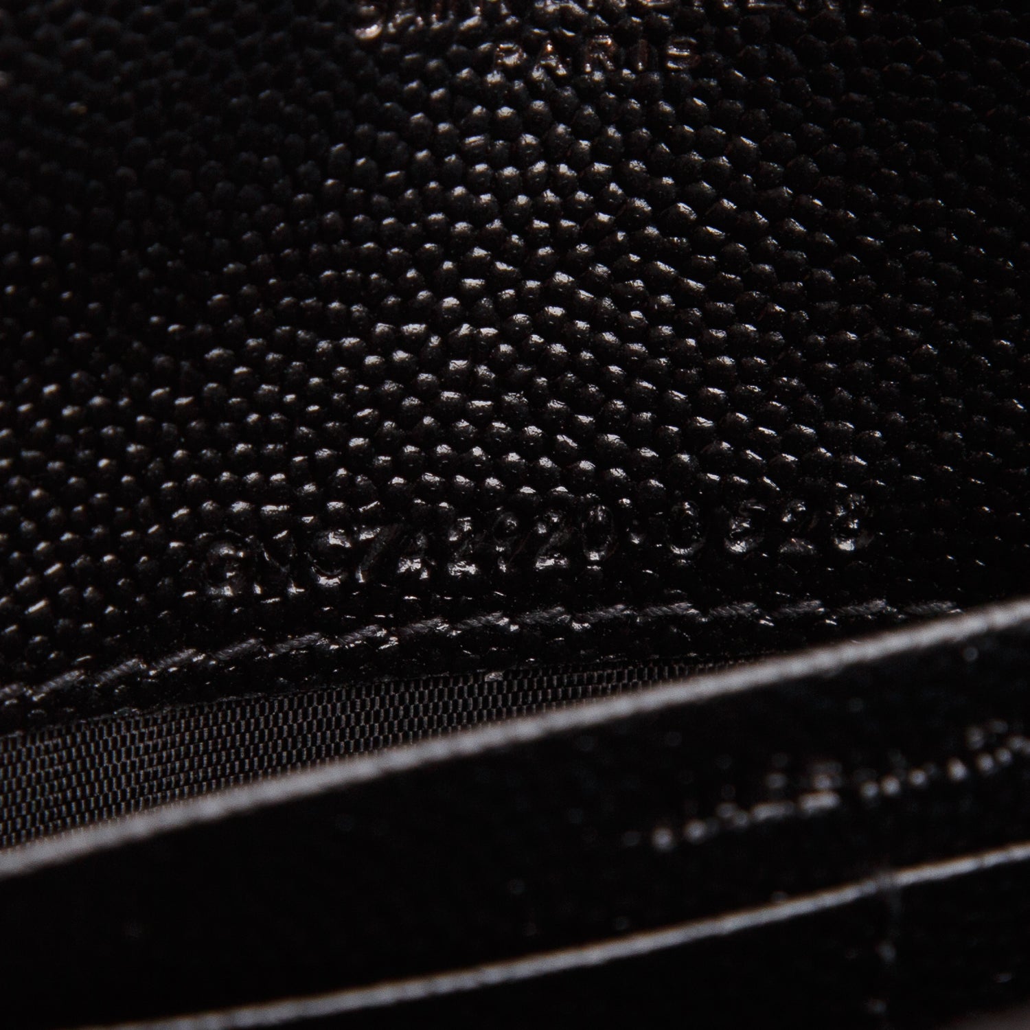 Saint Laurent 2023 So Black Grain de Poudre Matelasse Chevron Envelope Wallet
