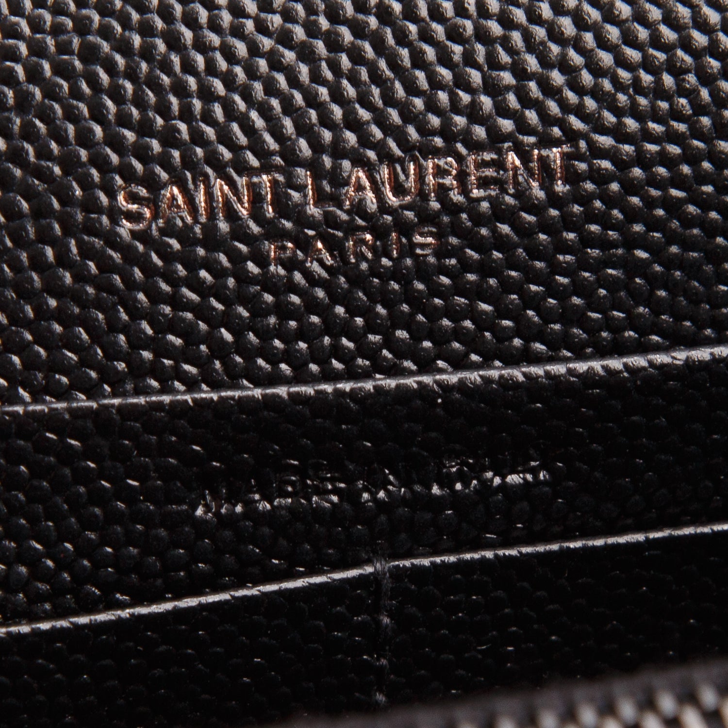 Saint Laurent 2023 So Black Grain de Poudre Matelasse Chevron Envelope Wallet