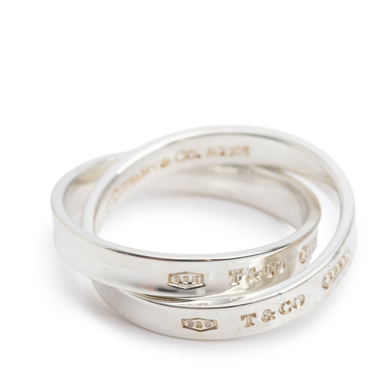 Tiffany & Co. Sterling Silver 1837 Interlocking Circles Ring, Size 6.75