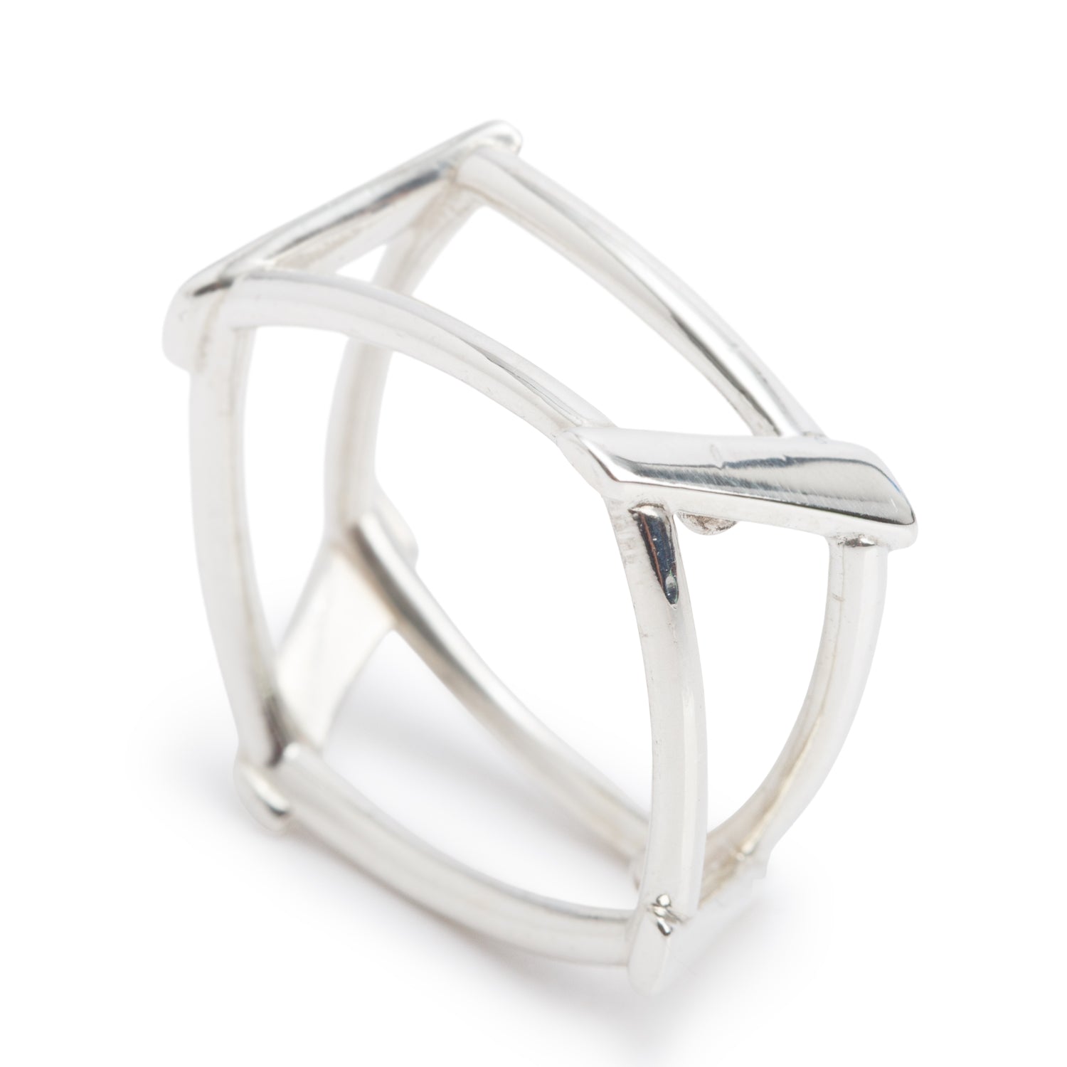 Tiffany & Co. Frank Gehry Sterling Silver Open Torque Ring, Size 6.25