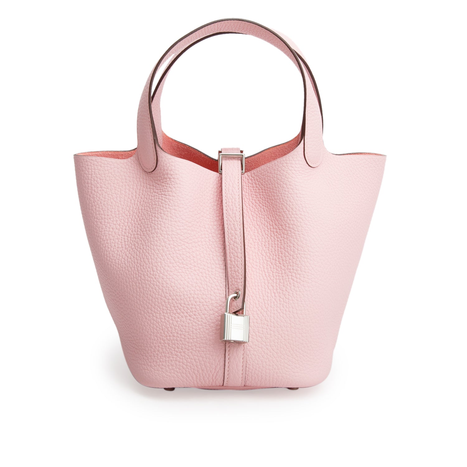 Hermes 2025 Rose Sakura Taurillon Clemence Picotin Lock 18 w/ Box