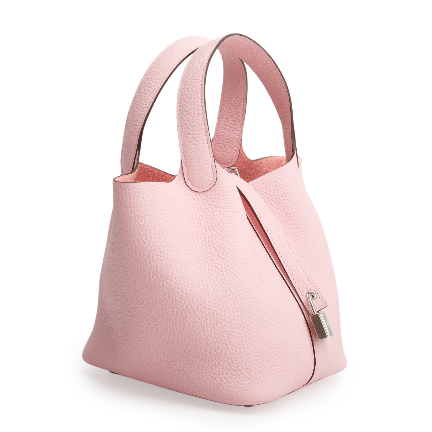 Hermes 2025 Rose Sakura Taurillon Clemence Picotin Lock 18 w/ Box