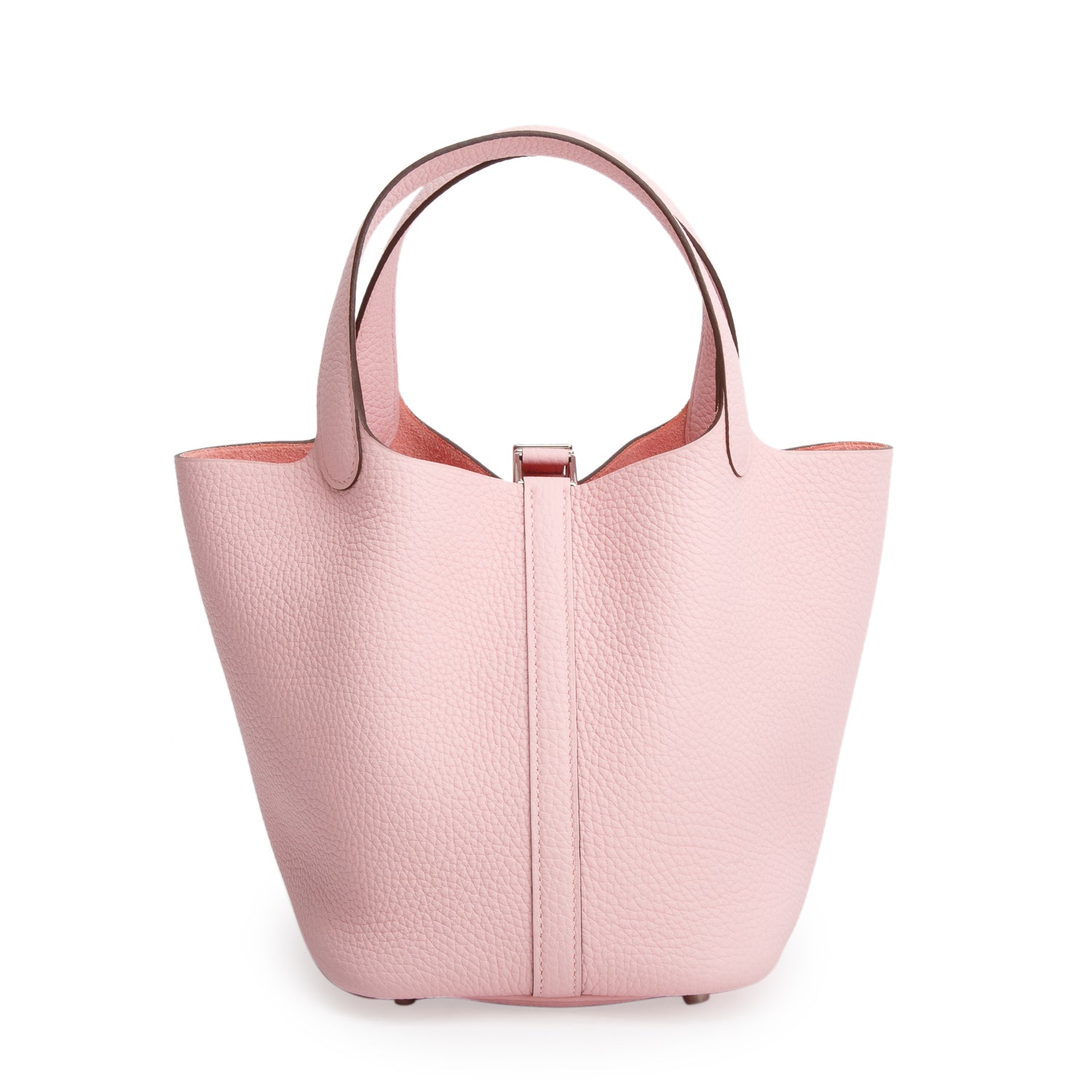 Hermes 2025 Rose Sakura Taurillon Clemence Picotin Lock 18 w/ Box