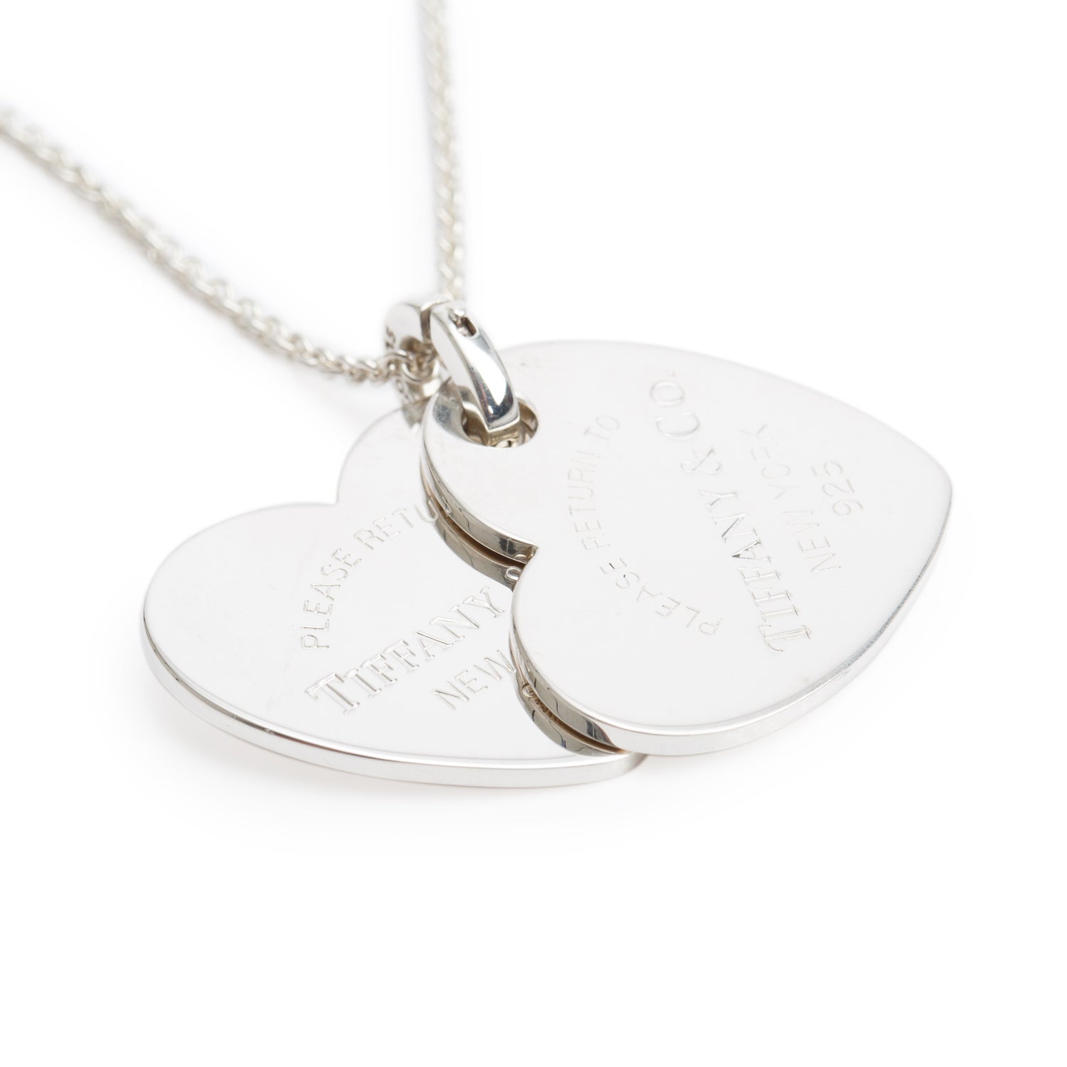 Tiffany & Co. Sterling Silver Return to Tiffany Large Double Heart