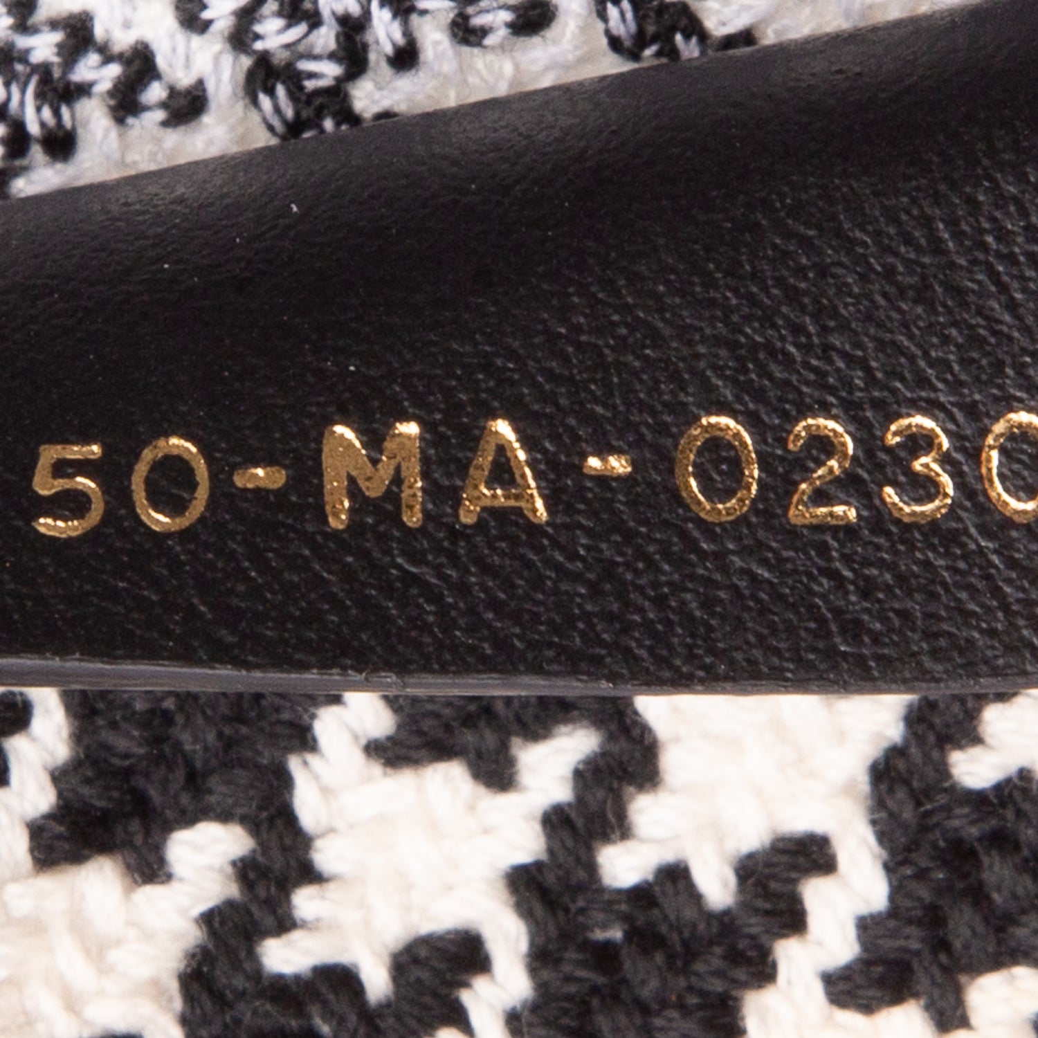 Christian Dior 2020 Black White Canvas Macro Houndstooth Embroidered Medium Book Tote