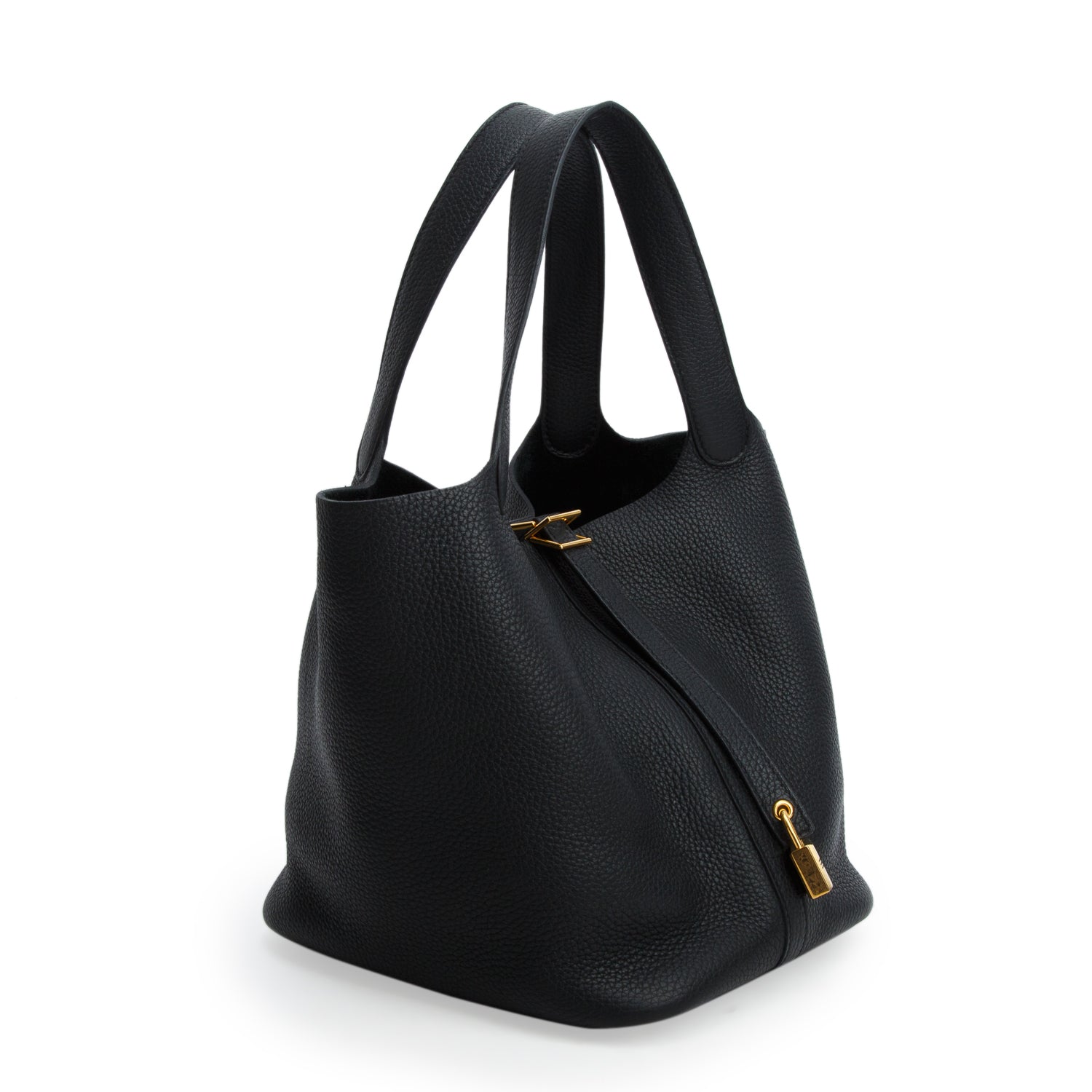 Hermes Noir Taurillon Clemence Picotin Lock 22