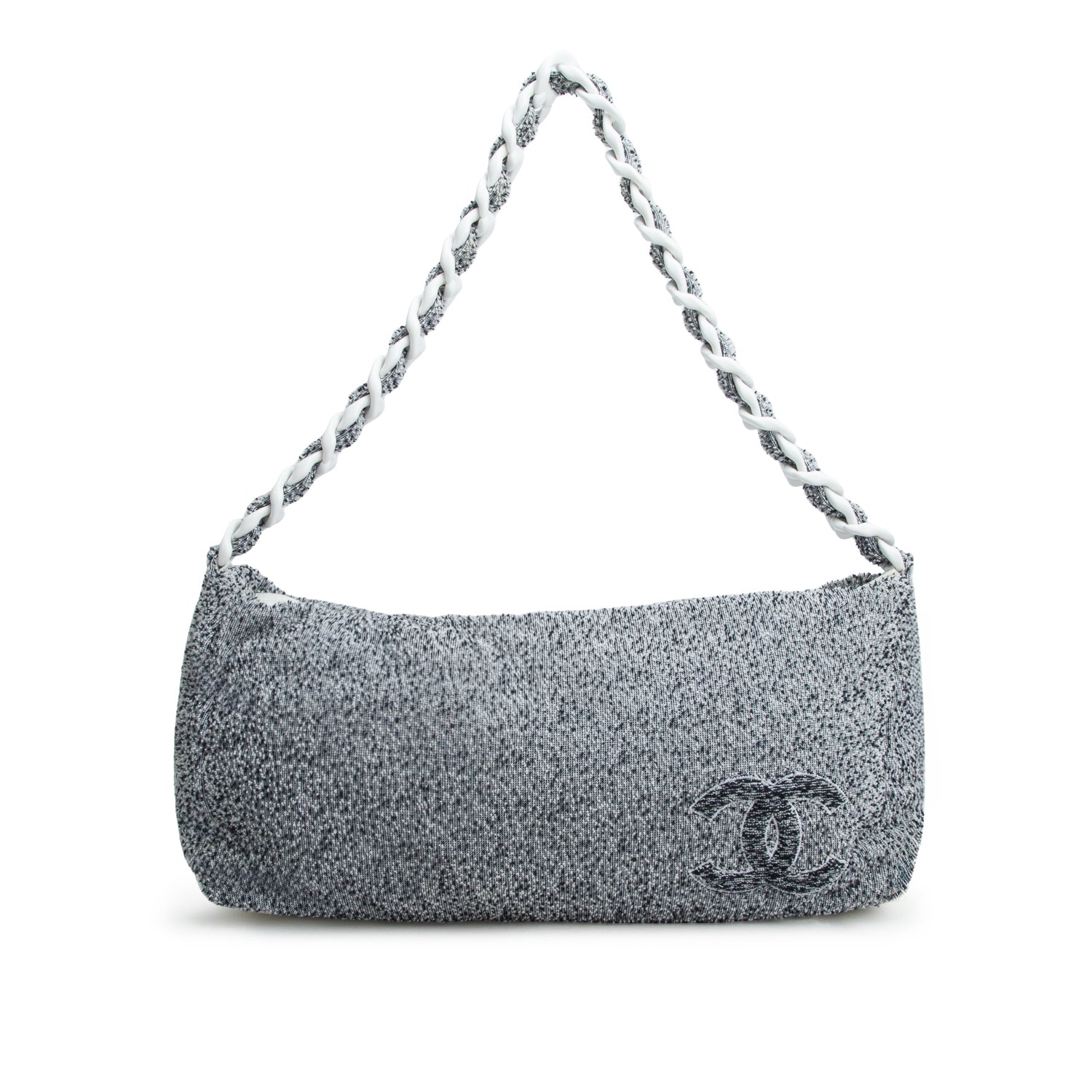 Chanel Navy White Terrycloth Beach Hobo w/ Box