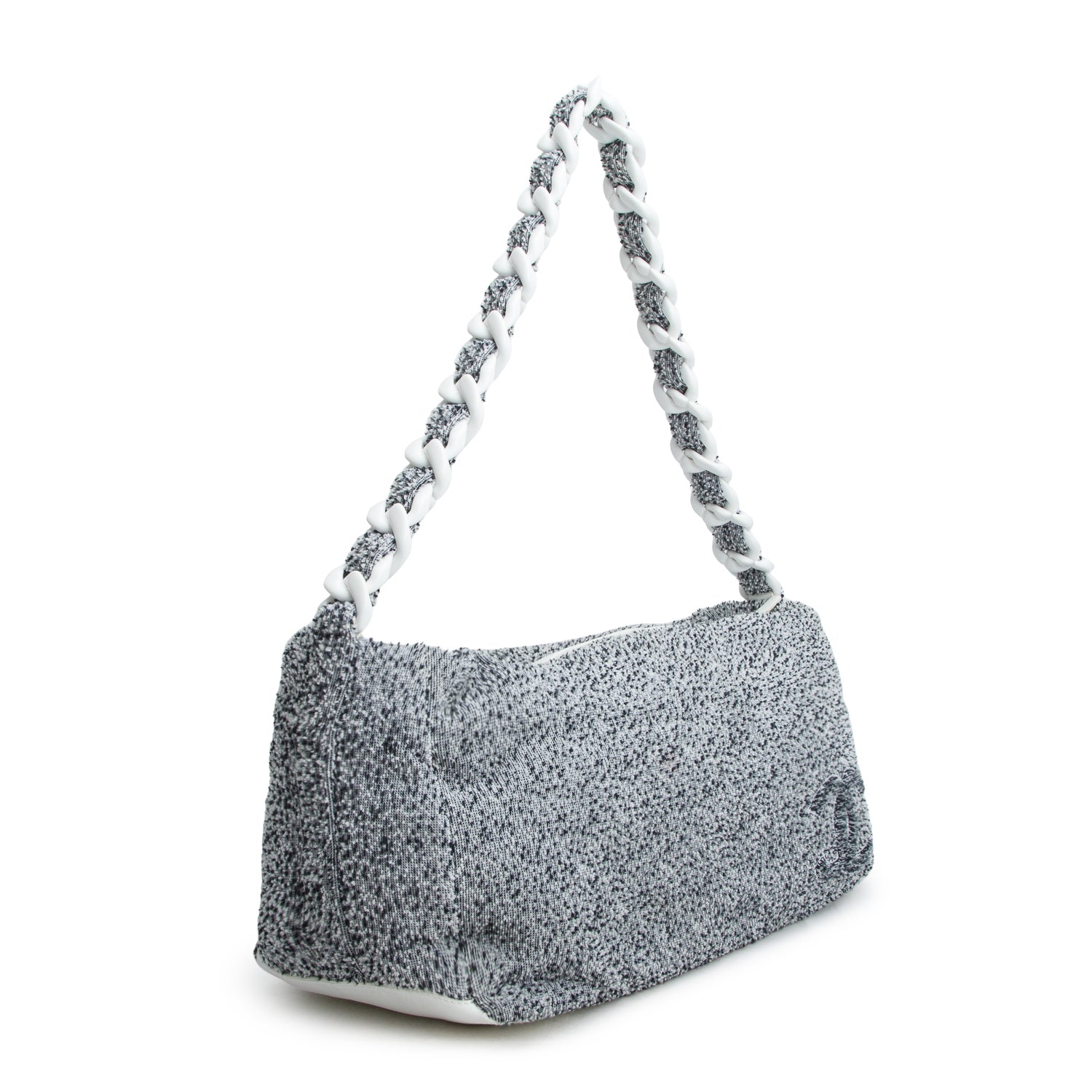 Chanel Navy White Terrycloth Beach Hobo w/ Box
