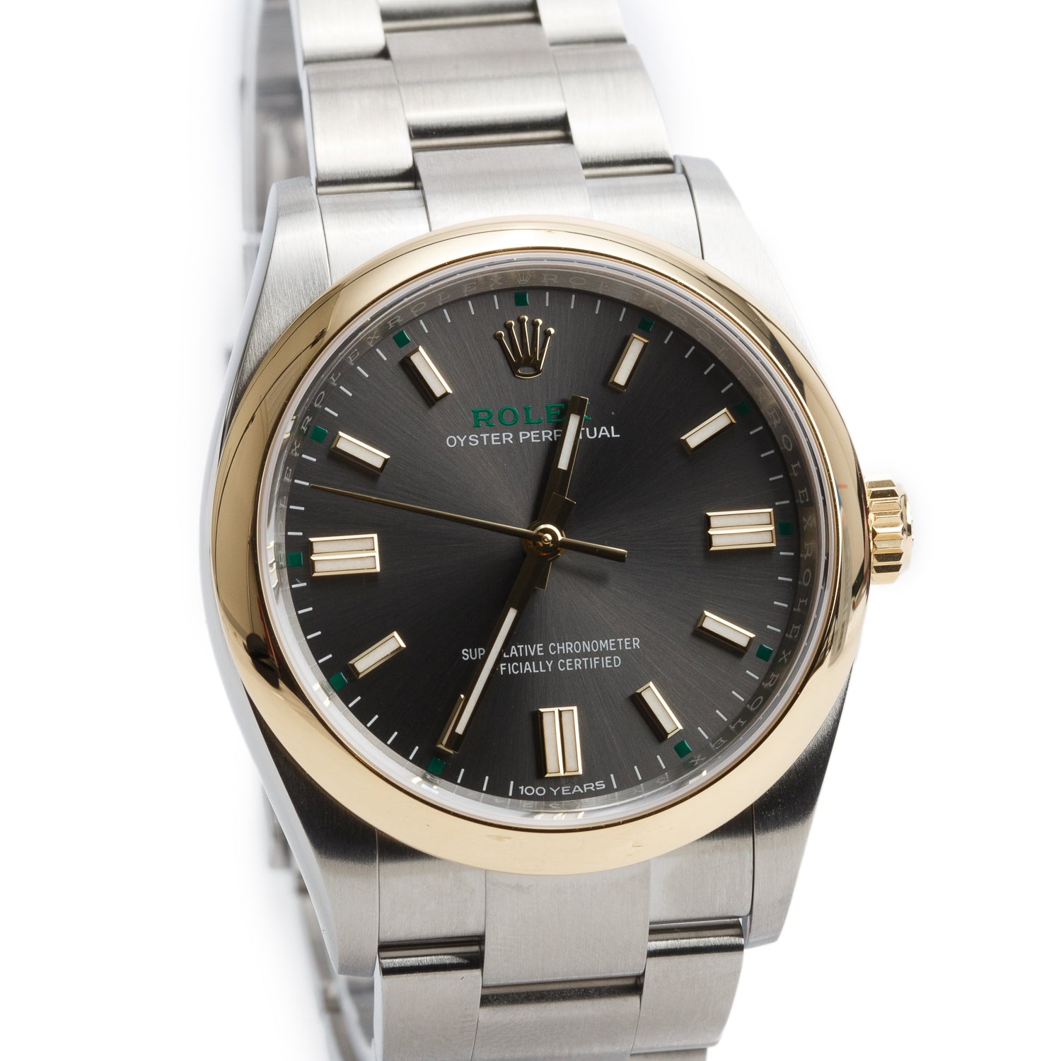 Rolex 2026 Stainless Steel & 18k Yellow Gold Oyster Perpetual 36 MM Automatic Watch Grey Slate Dial 126003 w/ Box & Papers