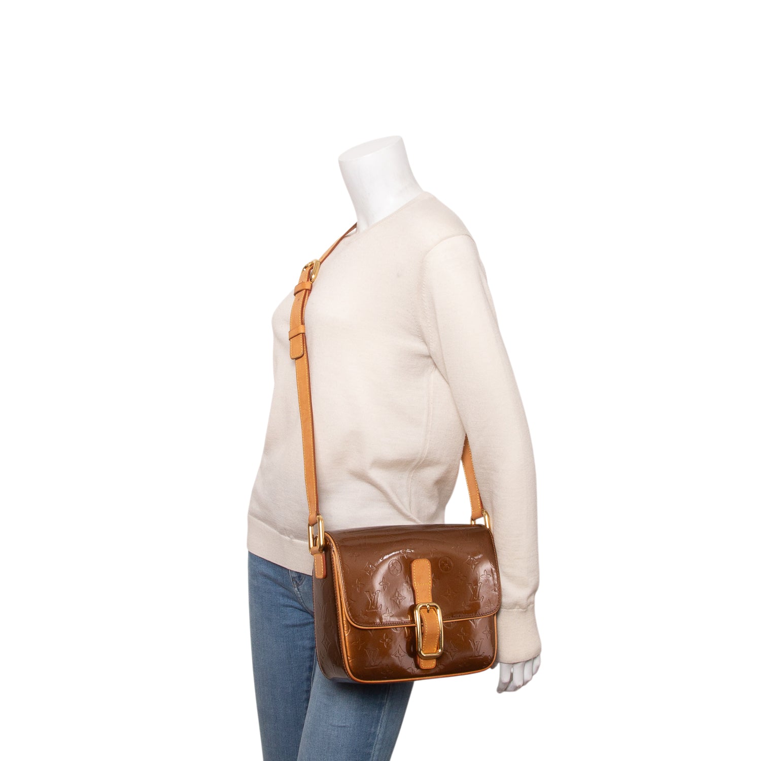 Louis Vuitton Brown Monogram Vernis Christie GM w/ Box