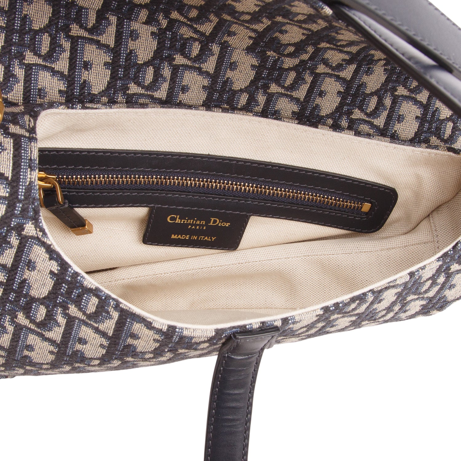Christian Dior 2022 Oblique Medium Saddle Bag w/ Box & Strap