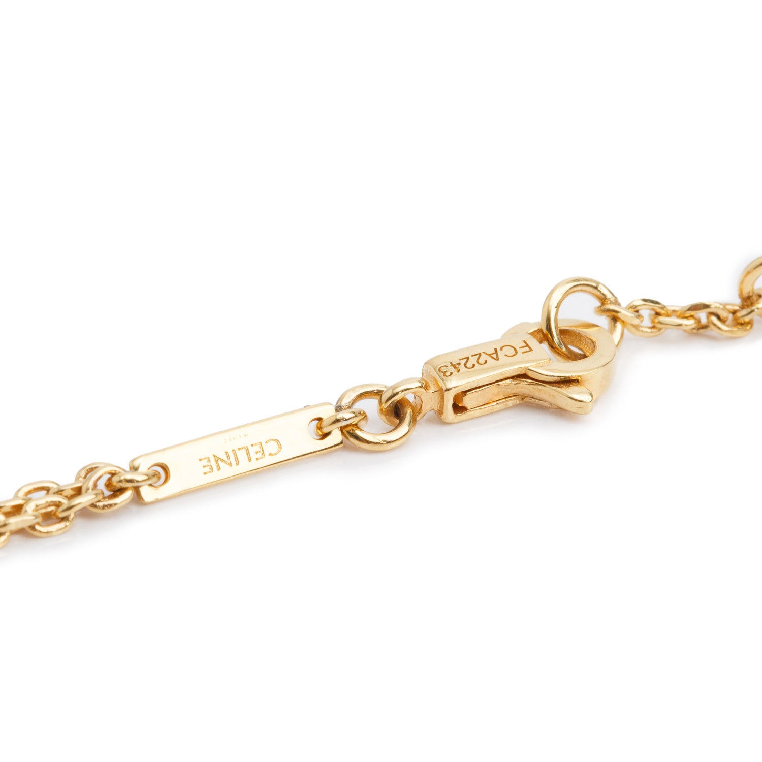 Celine Gold-Plated Brass Triomphe Suspended Bracelet w/ Box