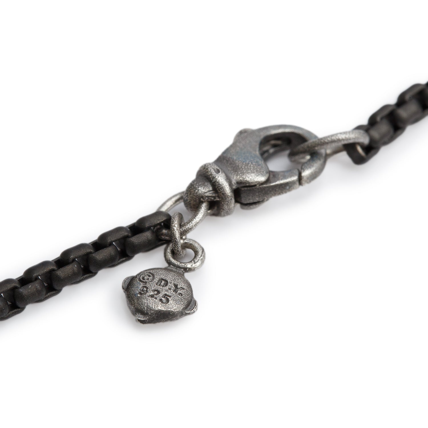 David Yurman Black PVD Sterling Silver 2.7 MM Box Chain Necklace, 36"