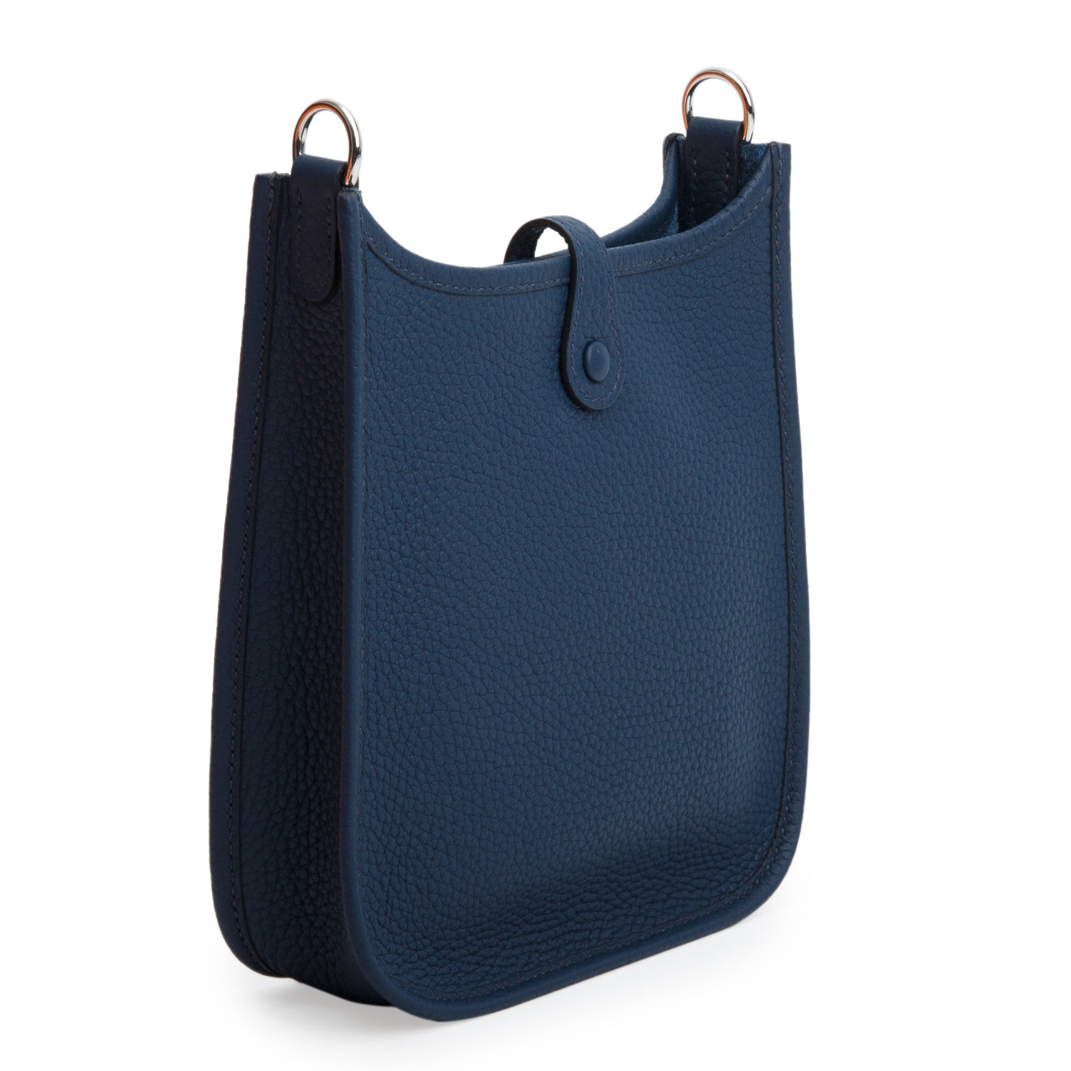 Hermes 2024 Bleu Nuit/Azur/Mauve Pale Taurillon Clemence Amazone Evelyne TPM 16 w/ Box