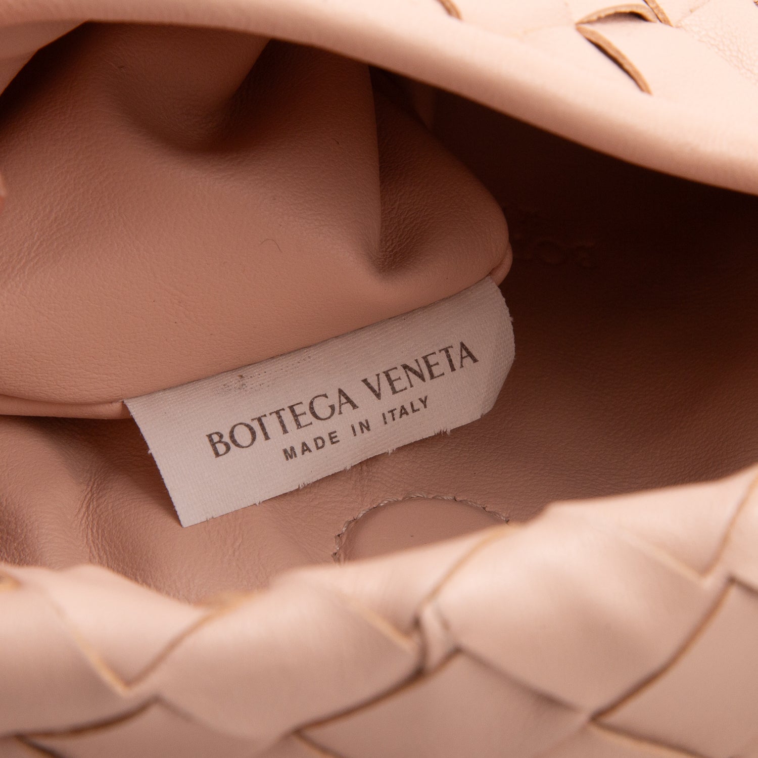 Bottega Veneta Pink Calfskin Intrecciato Mini Hop w/ Strap