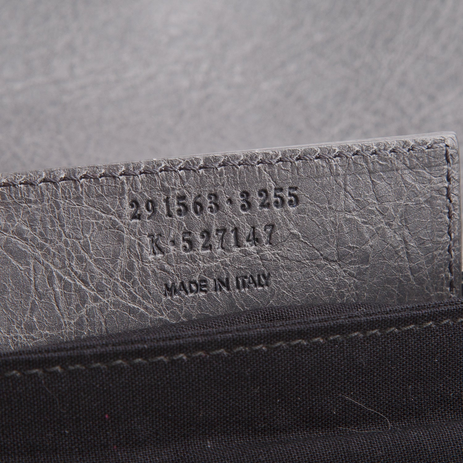 Balenciaga Grey Agneau Envelope Clutch