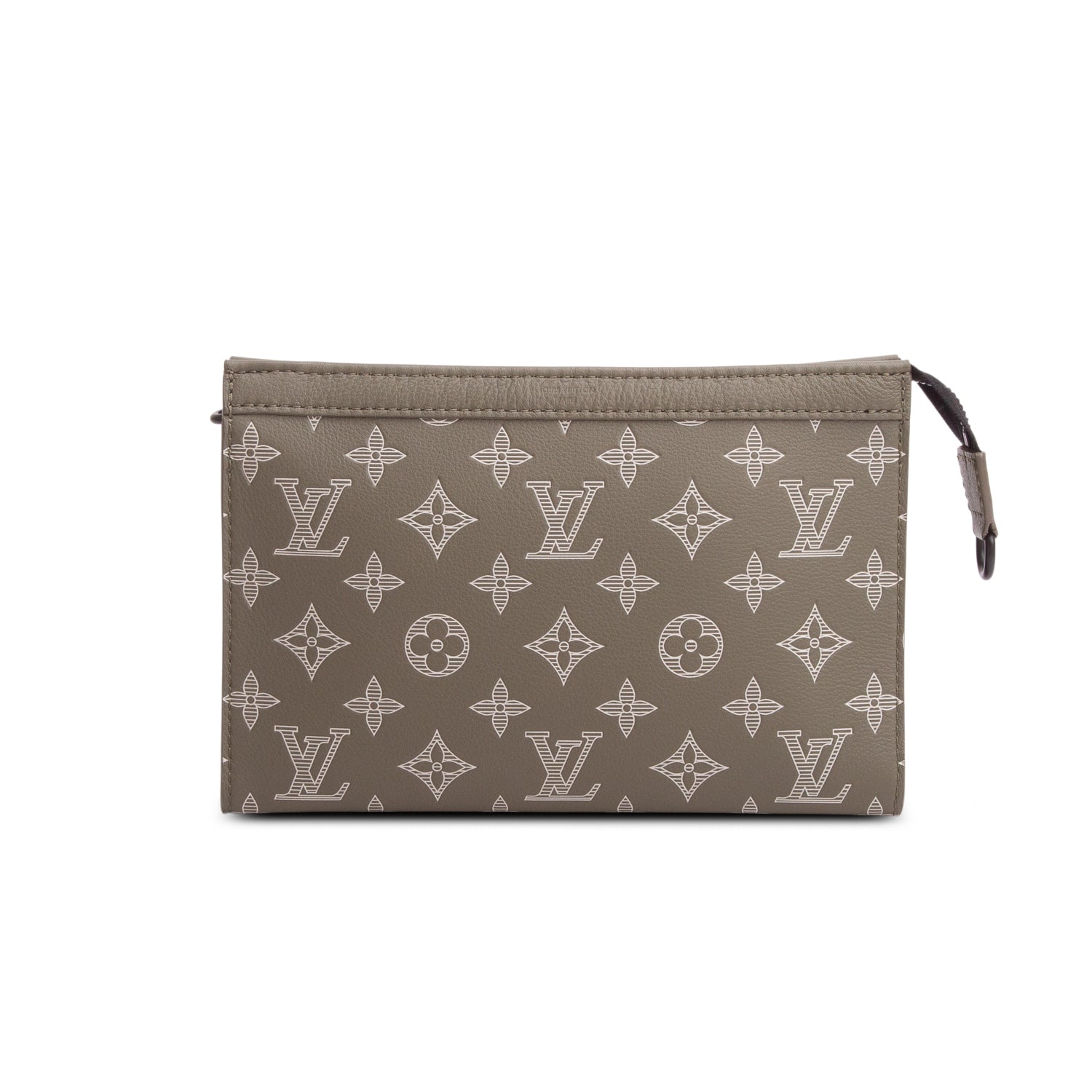 Louis Vuitton Green Monogram Shadow Leather Gaston Wearable Wallet w/ Box, Pouch & Strap