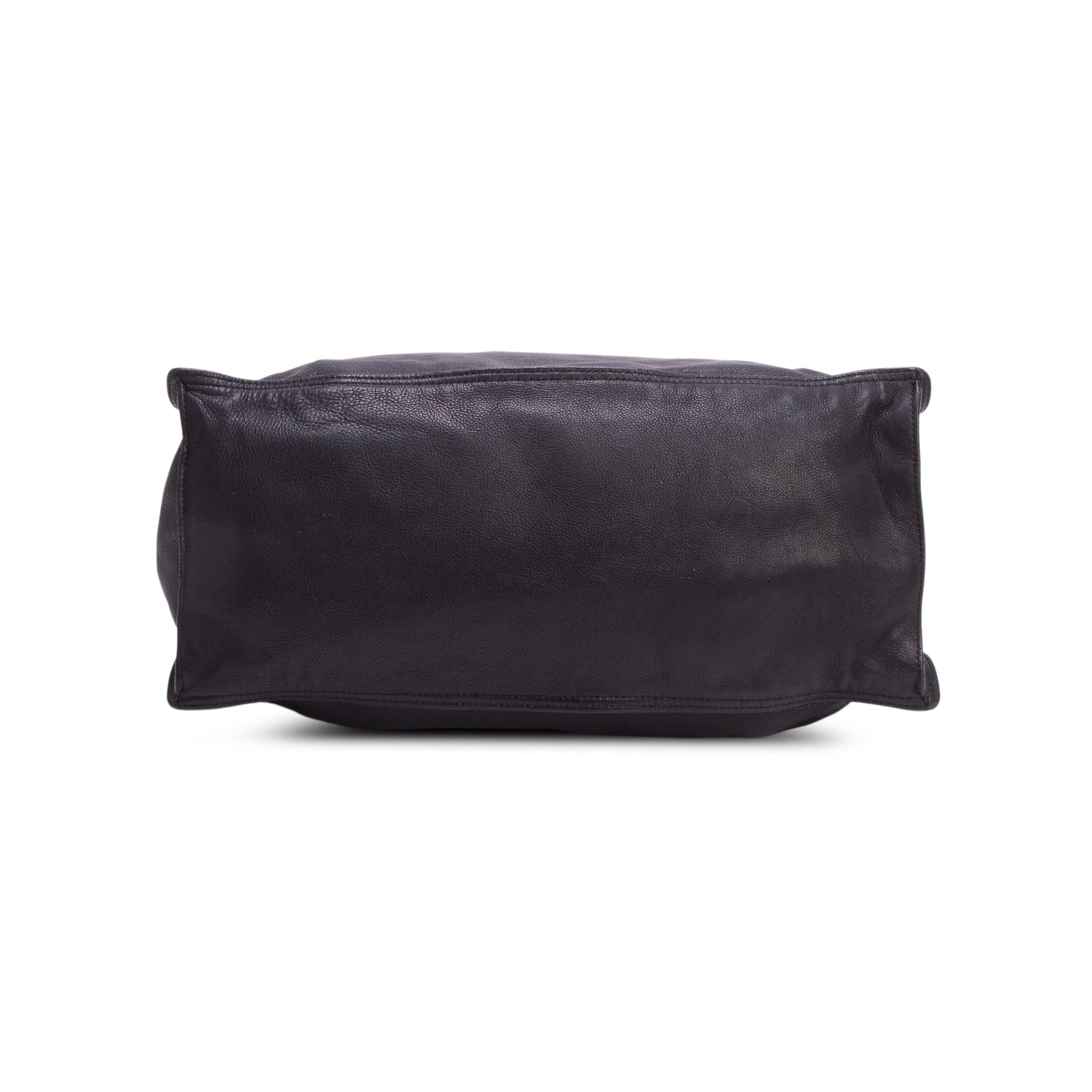Prada Black Glace Calf Etiquette Tote Bag w/ Authenticity Card
