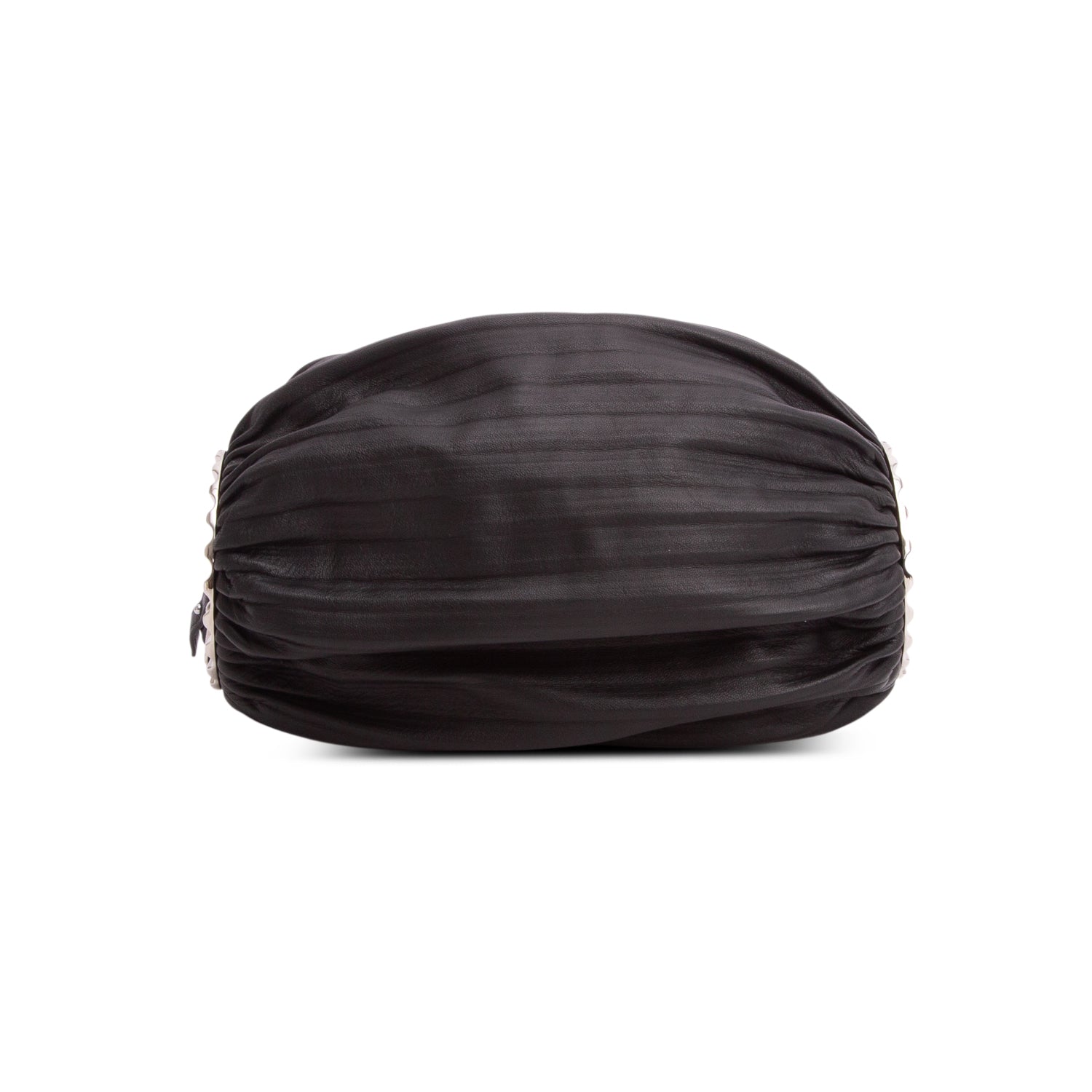Loewe Black Lambskin Pleated Bracelet Pouch Shoulder Bag