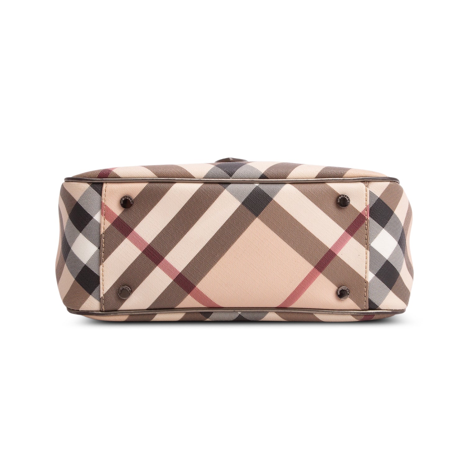 Burberry Supernova Check Patent Small Emmy Tote