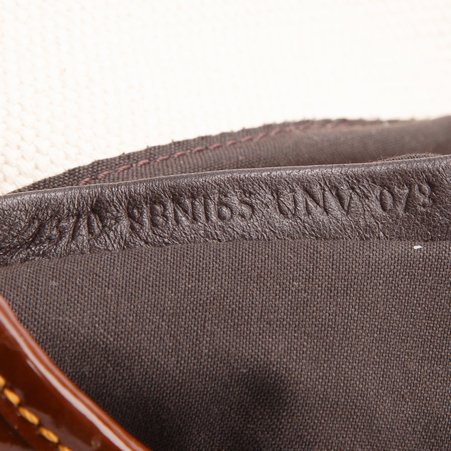 Fendi Cream Toile Patent Calfskin B Bag