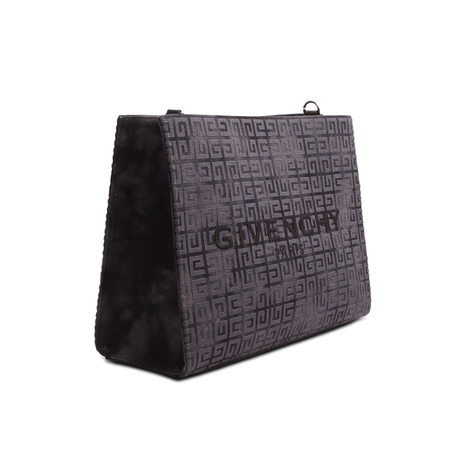 Givenchy 2023 Grey Canvas Jacquard 4G Medium Chain Tote w/ Strap