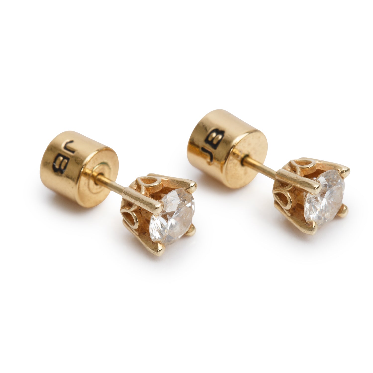 14k Yellow Gold 0.82 tcw. Diamond Stud Earrings