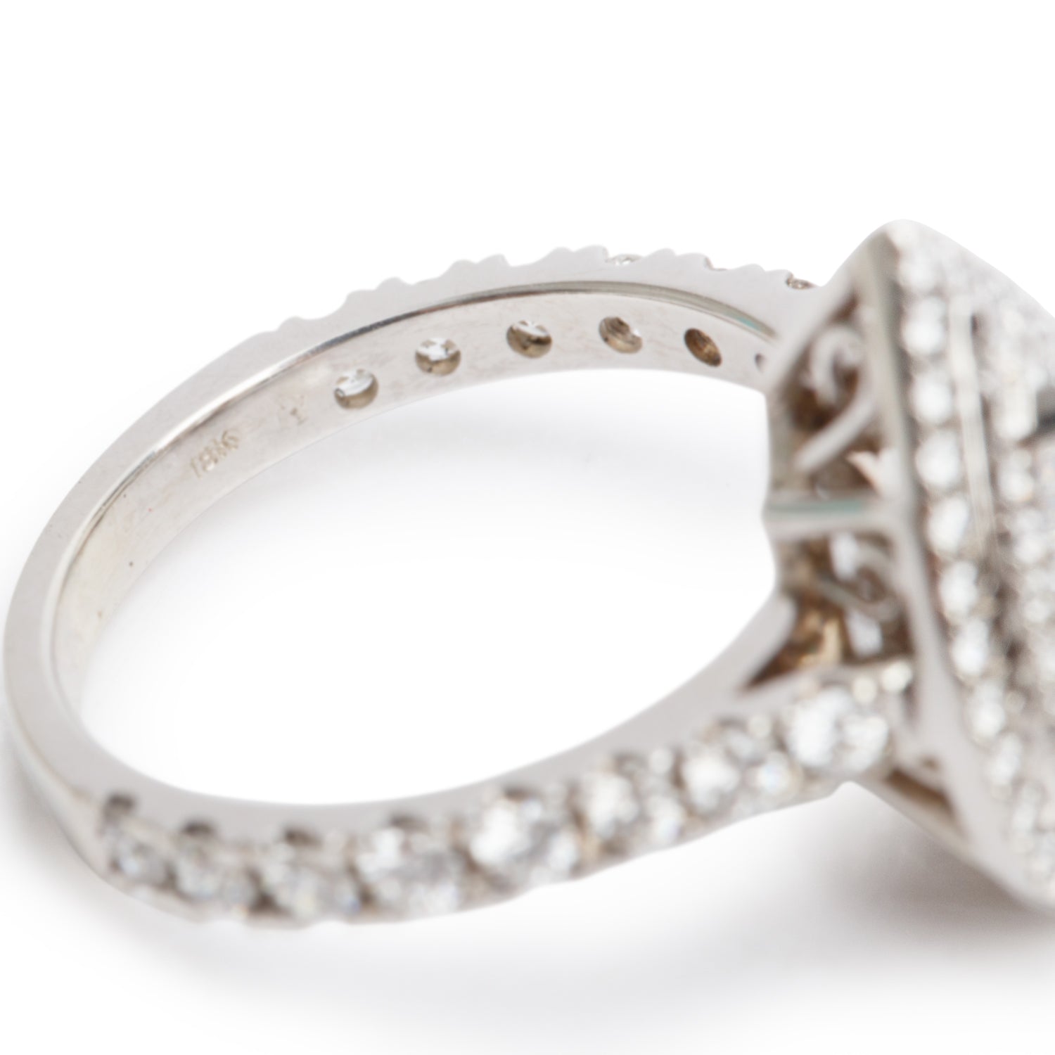 18k White Gold 1.02 ct. Pear Shaped Cut Diamond Engagement Ring, Size 6