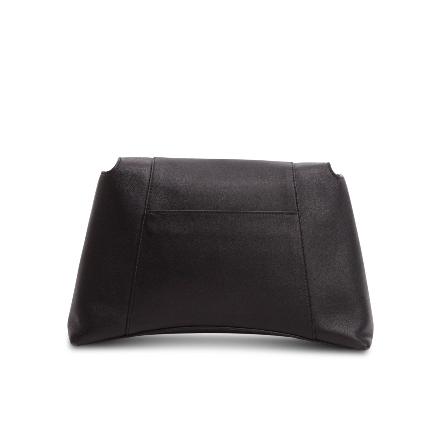Balenciaga Black Semi Matte Soft Textured Calfskin Downtown Shoulder Bag
