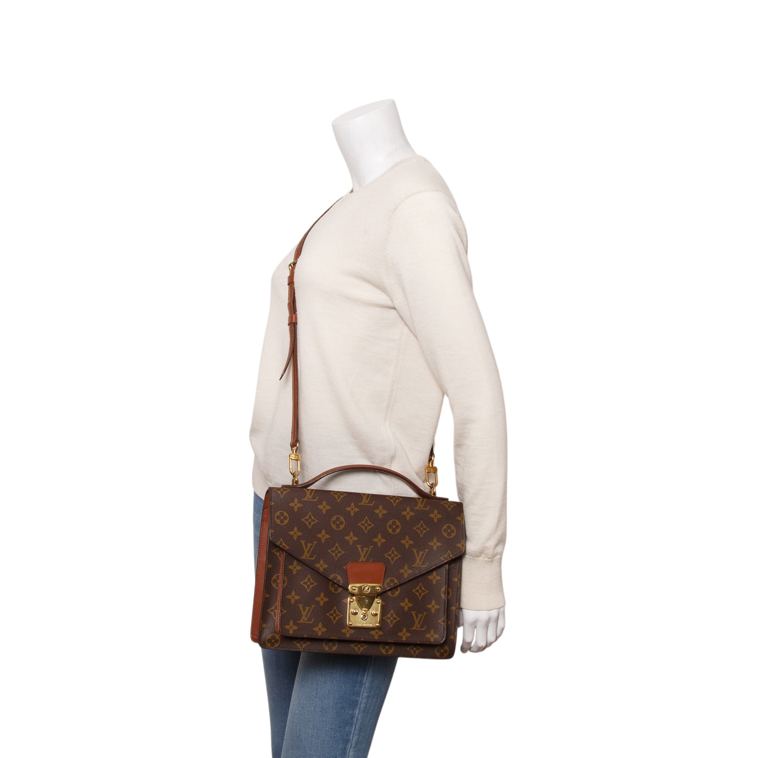 Louis Vuitton Vintage Monogram Monceau 28 w/ Strap