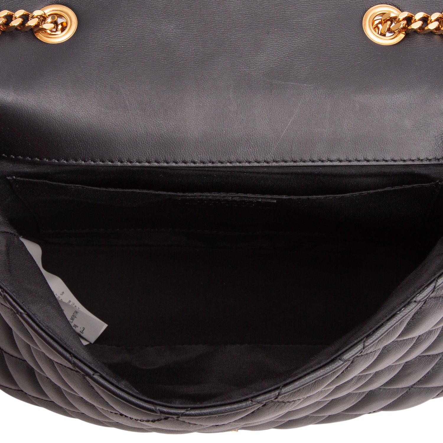 Versace Black Nappa Quilted Leather La Medusa Chain Shoulder Bag