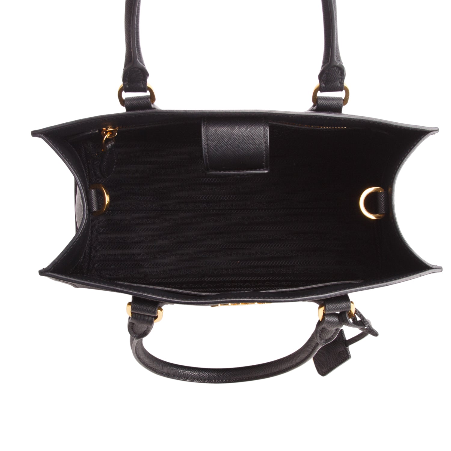 Prada Black Saffiano Lux Tote w/ Strap
