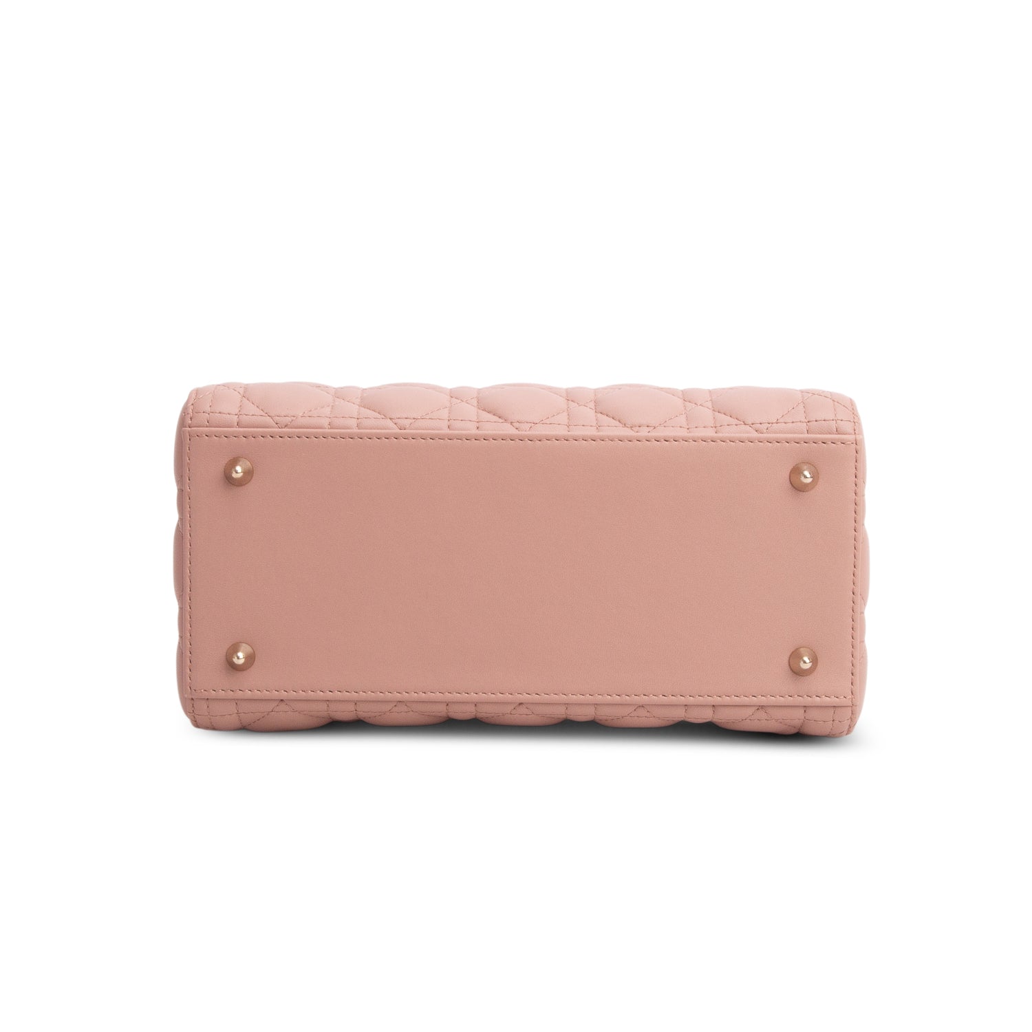 Christian Dior 2021 Pink Cannage Lambskin Leather Medium Lady Dior Bag w/ Box, Strap & Authenticity Card