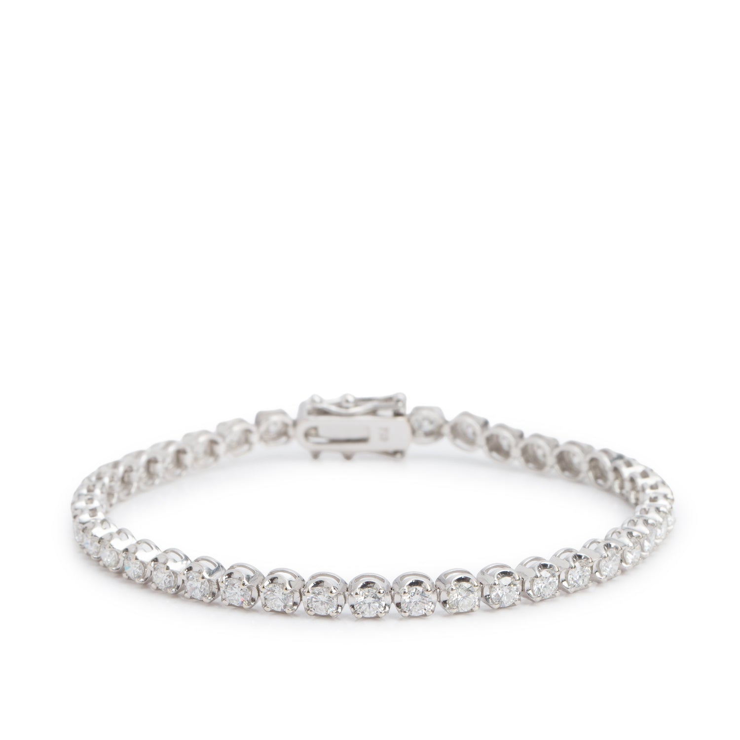 18k White Gold 4.40 tcw. Diamond Tennis Bracelet
