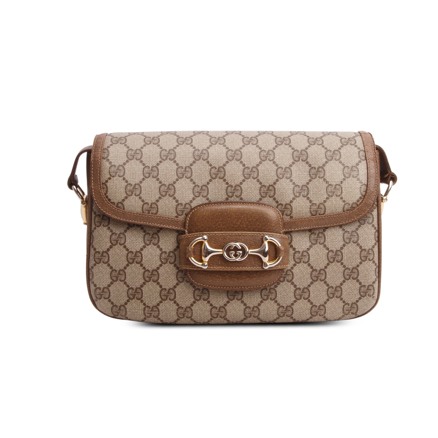 Gucci Vintage GG Supreme Monogram Horsebit 1955 Medium Shoulder Bag
