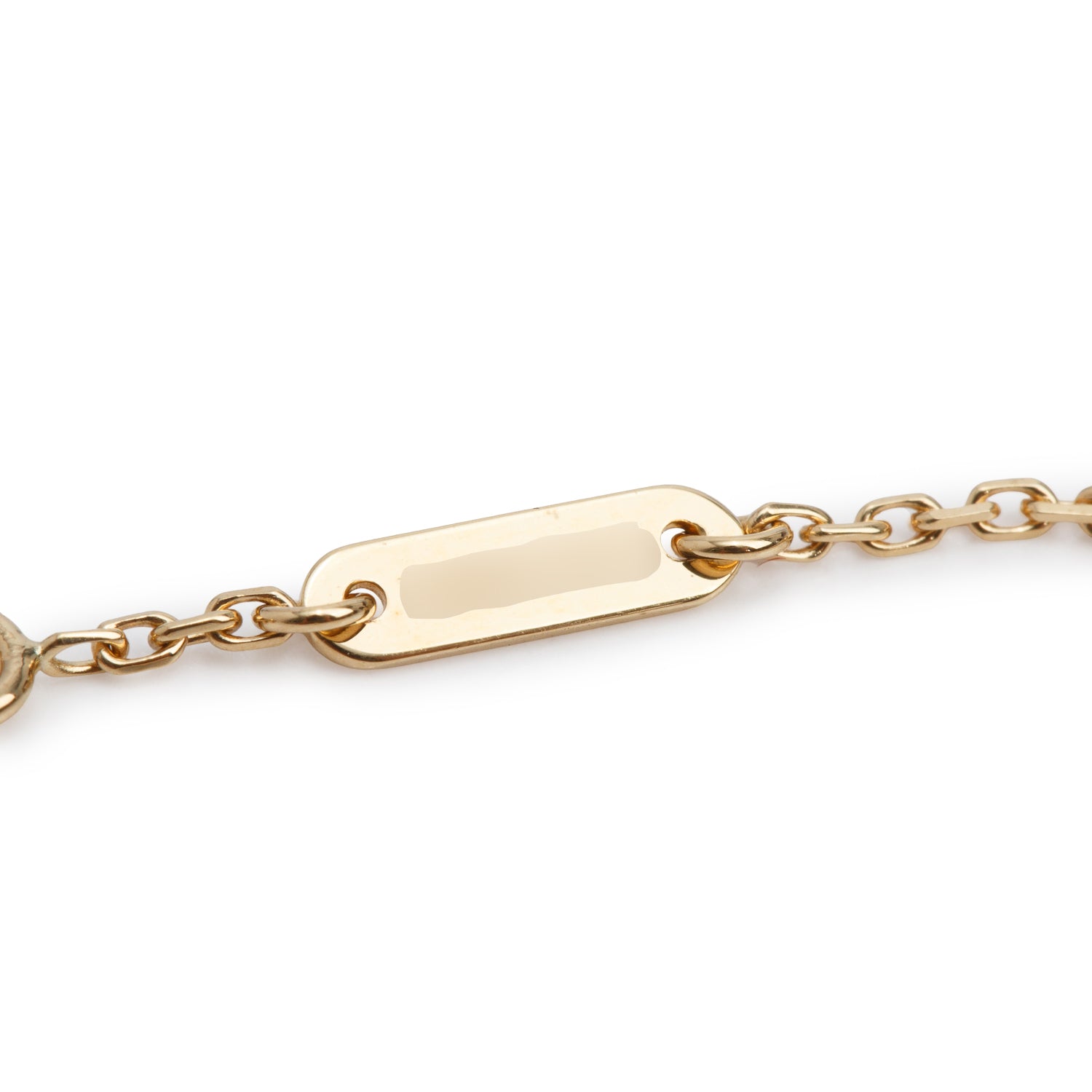 Van Cleef & Arpels 2025 18k Yellow Gold Sweet Alhambra 1 Motif Mother of Pearl Bracelet w/ Box, Receipt & Certificate