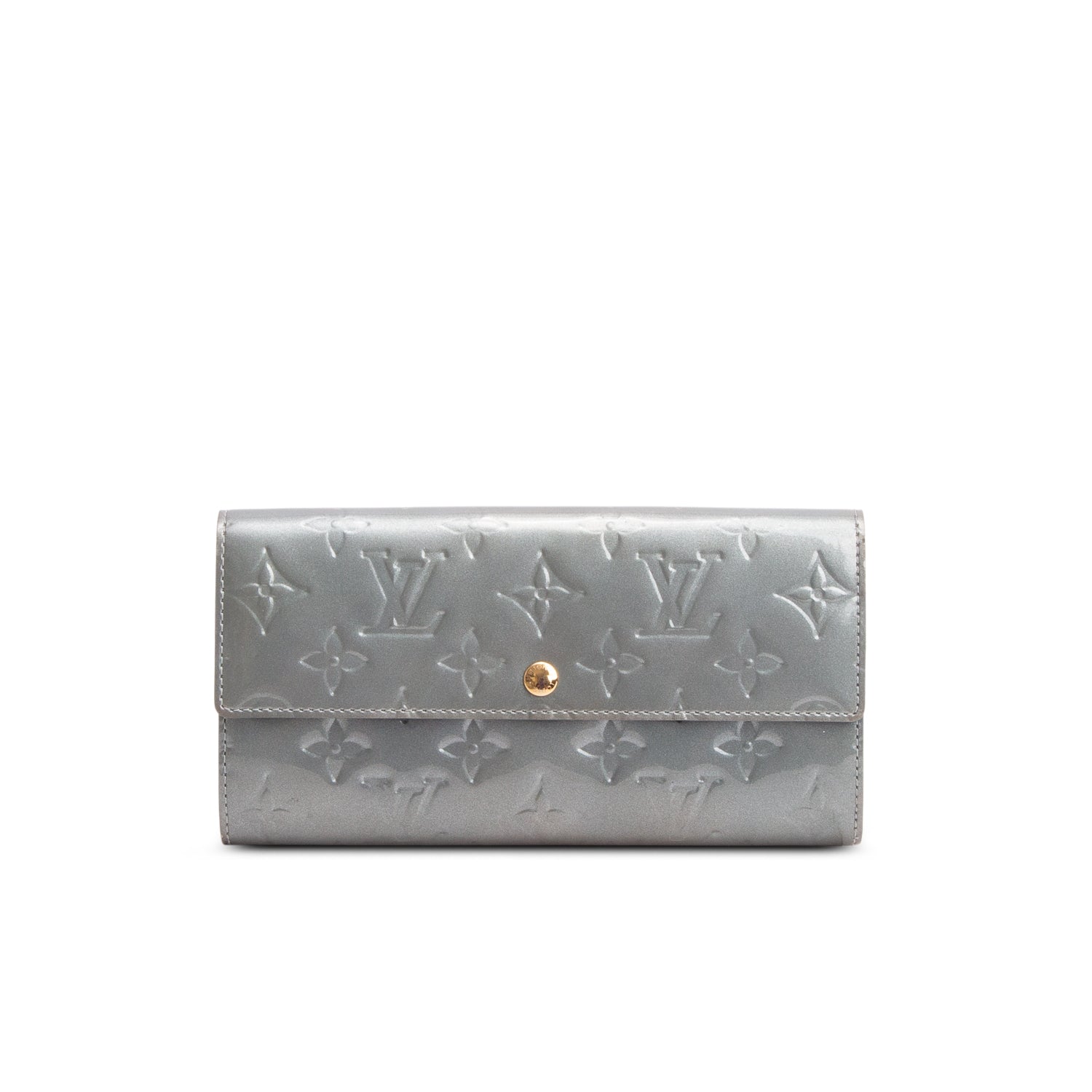 Louis Vuitton Green Monogram Vernis Sarah Wallet w/ Box