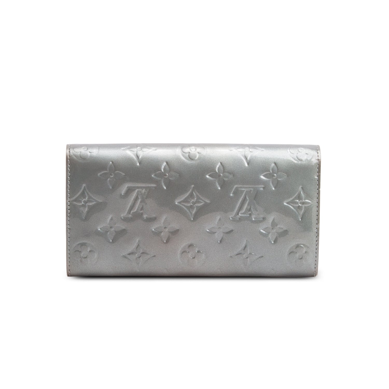 Louis Vuitton Green Monogram Vernis Sarah Wallet w/ Box
