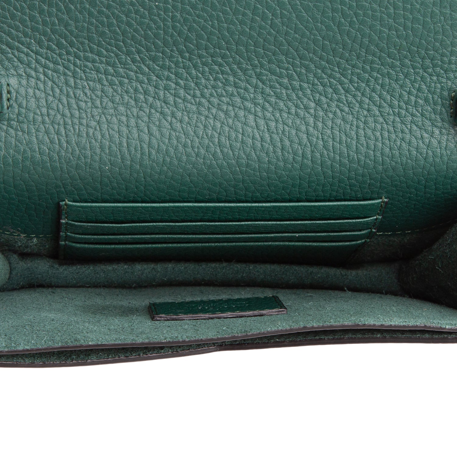 Valentino Green Vitello Rockstud Enveloppe Wallet on Chain w/ Box