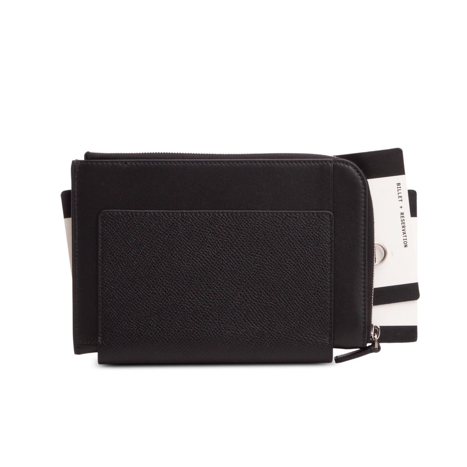 Balenciaga Black Textured Calfskin Passport Phone Holder w/ Box & Strap