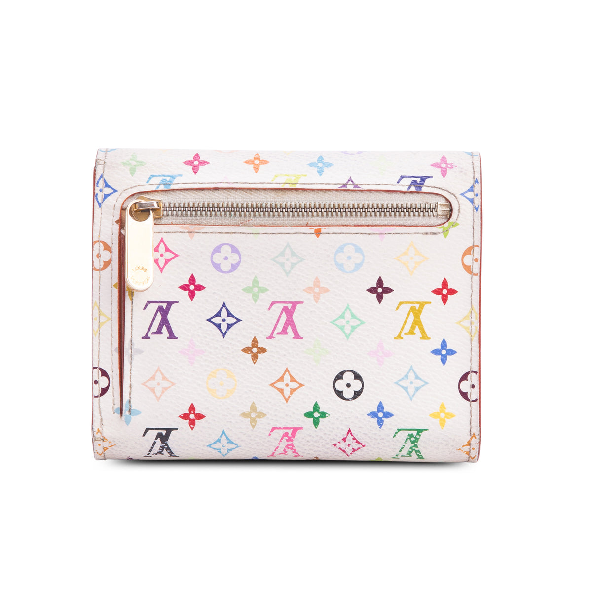Louis Vuitton White Multicolore Koala Compact Wallet w/ Box