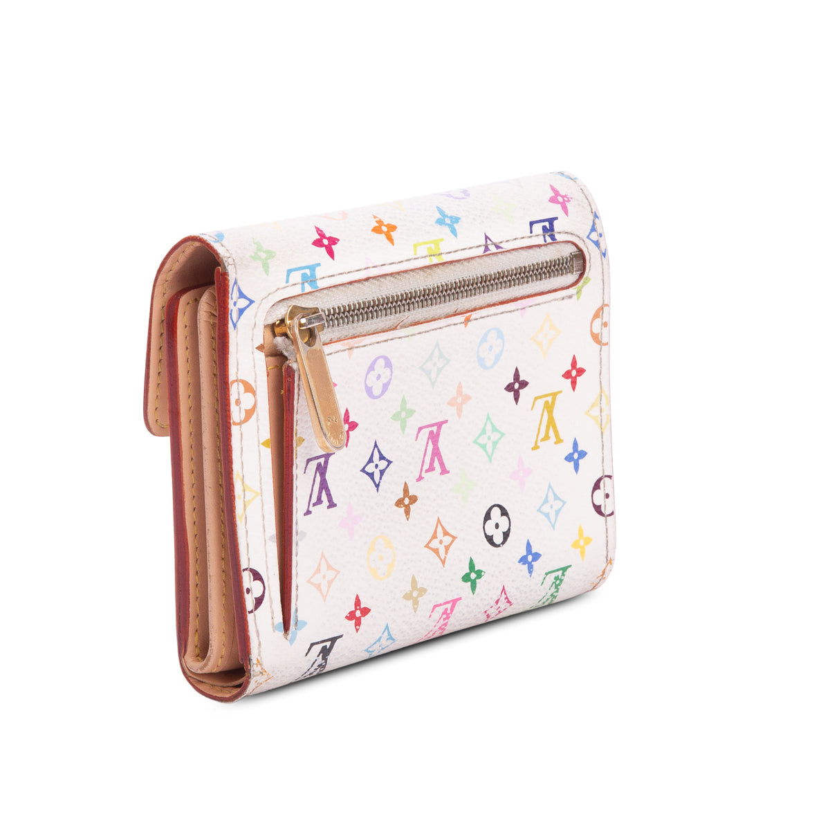 Louis Vuitton White Multicolore Koala Compact Wallet w/ Box
