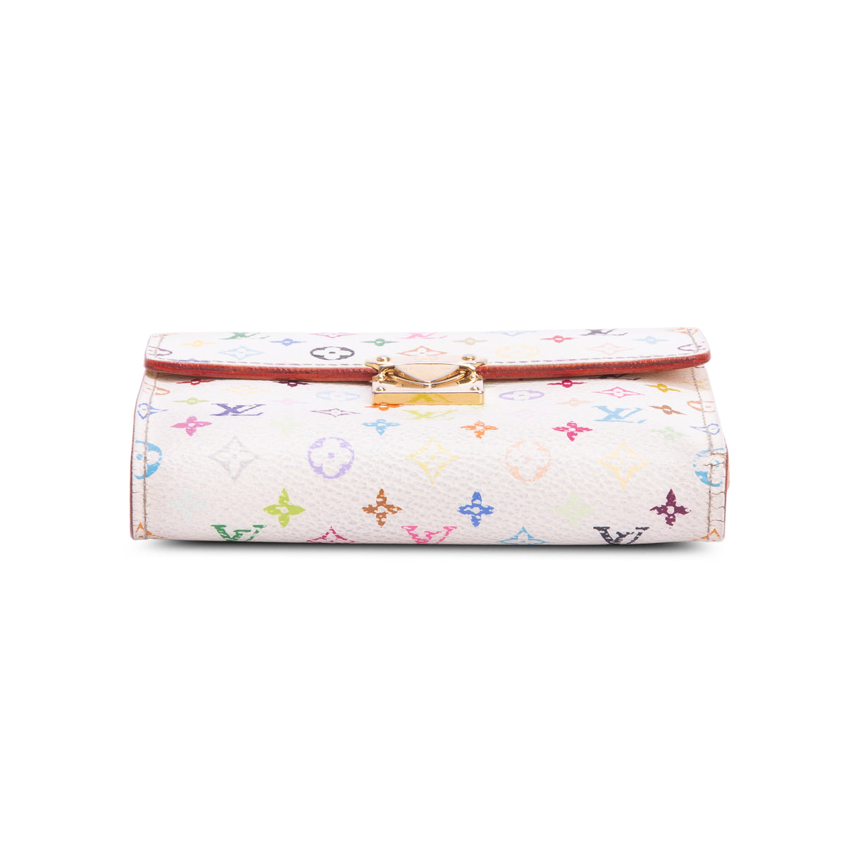 Louis Vuitton White Multicolore Koala Compact Wallet w/ Box