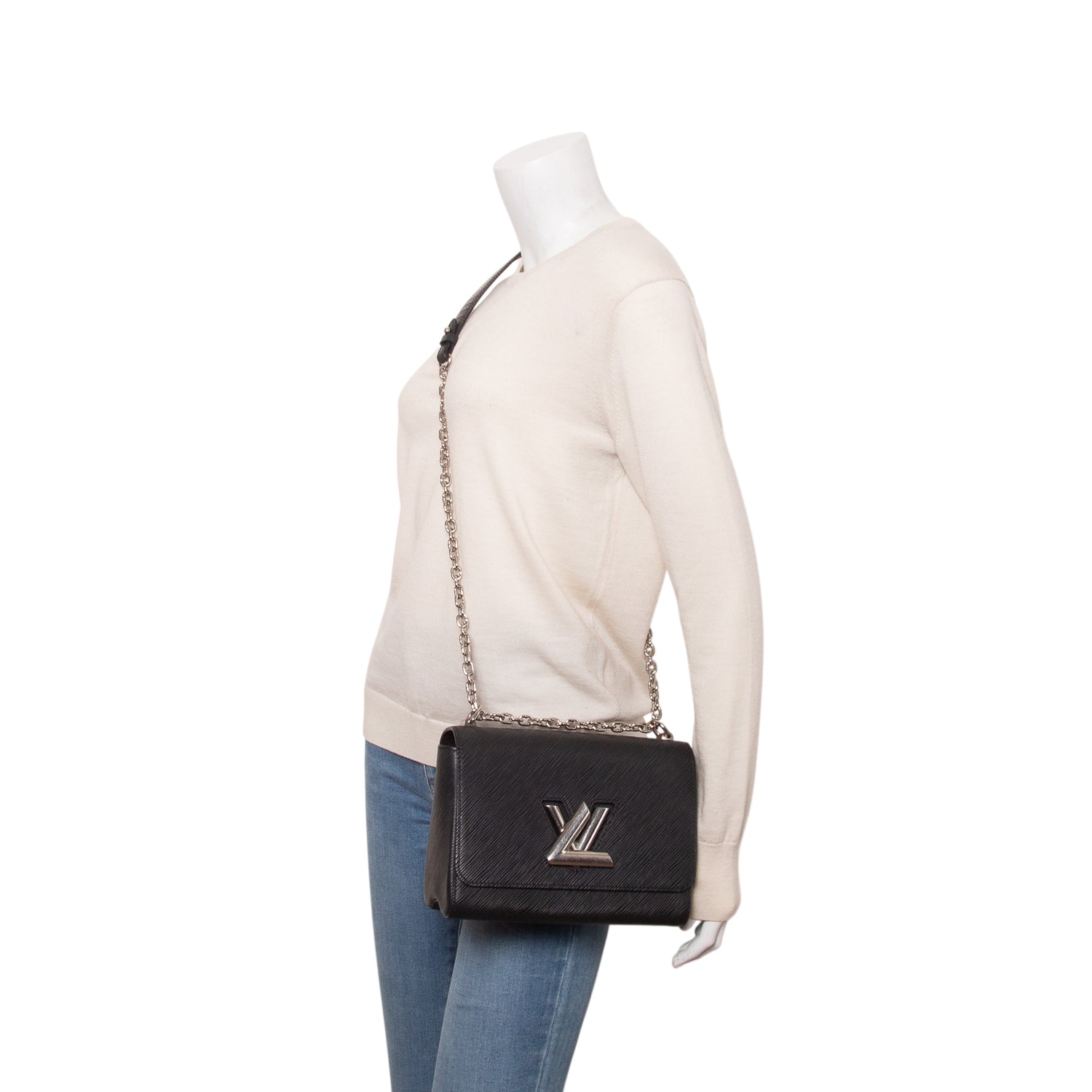 Louis Vuitton Black Epi Leather Twist MM w/ Box