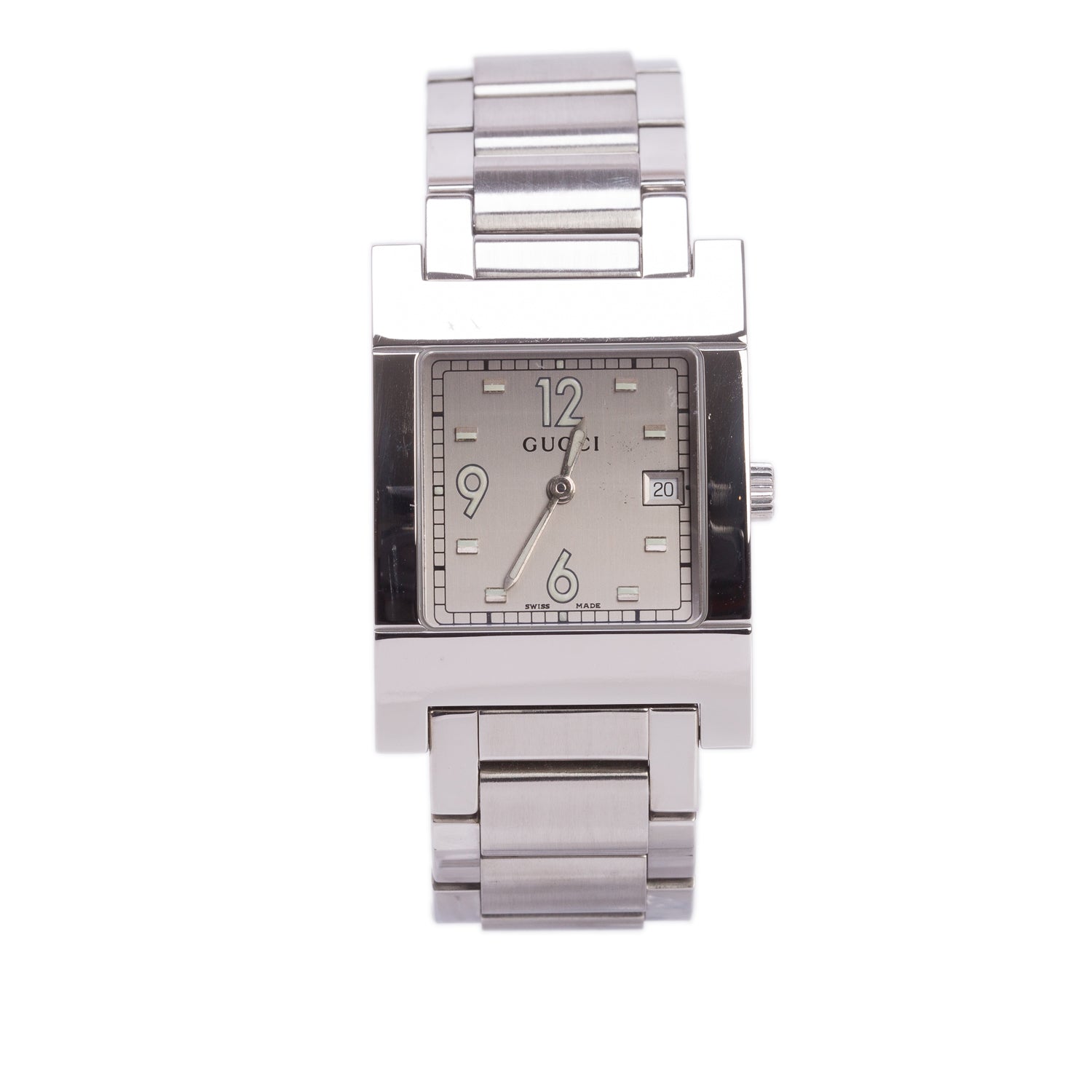 Gucci Stainless Steel 7700 Series Quartz Watch Silver Dial
