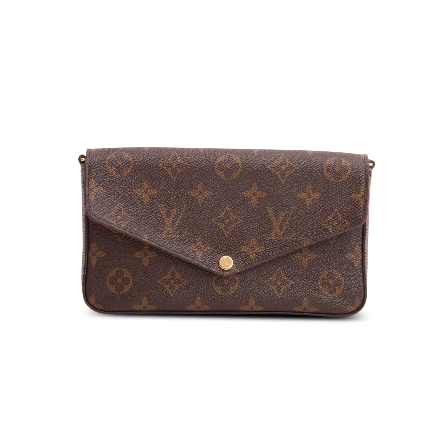 Louis Vuitton Fuschia Monogram Pochette Felicie Wallet on Chain w/ Box & Inserts