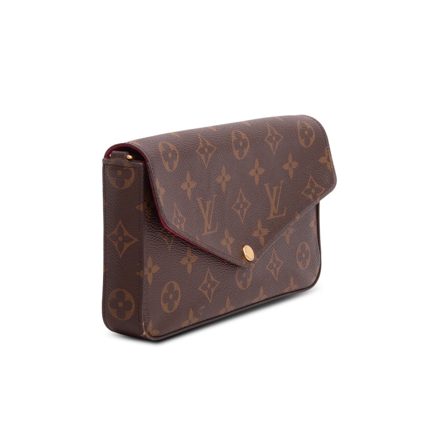 Louis Vuitton Fuschia Monogram Pochette Felicie Wallet on Chain w/ Box & Inserts