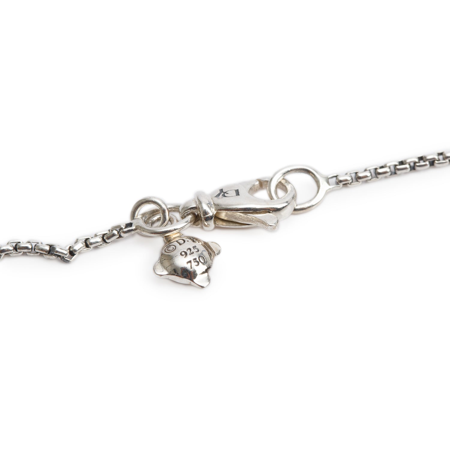 David Yurman Sterling Silver & 18k Yellow Gold Cable Collectibles Interlocking Heart Pendant Necklace