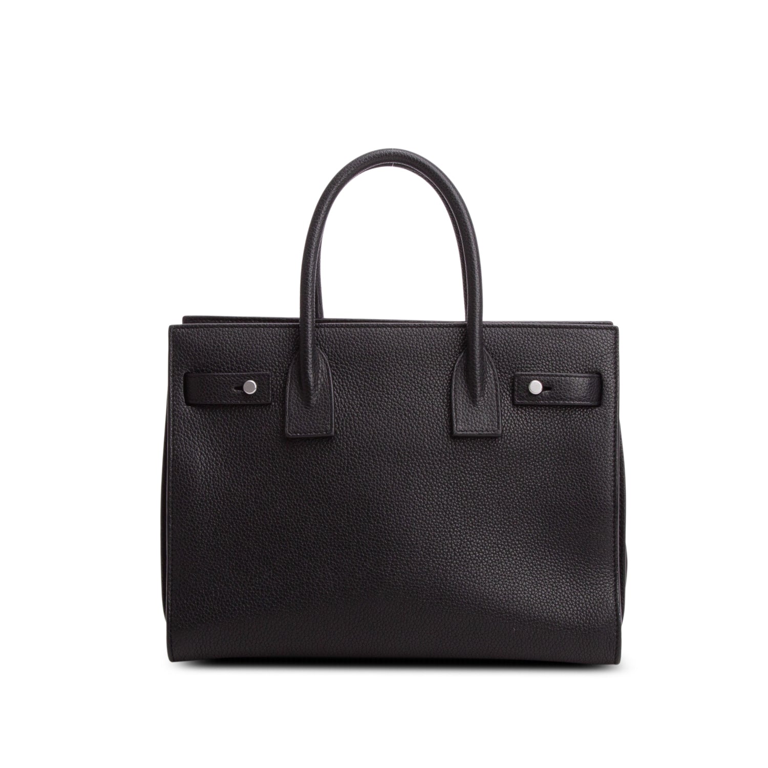 Saint Laurent Black Grained Leather Baby Sac De Jour w/ Strap