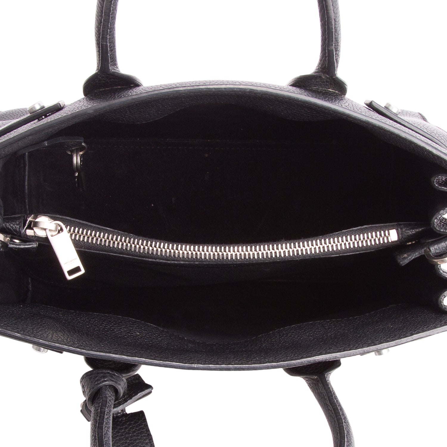 Saint Laurent Black Grained Leather Baby Sac De Jour w/ Strap